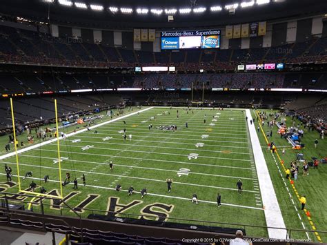 Ticketholders will have one of the best views at the Superdome and will be able to escape to the exclusive Loge Club Lounge. . View from my seat superdome